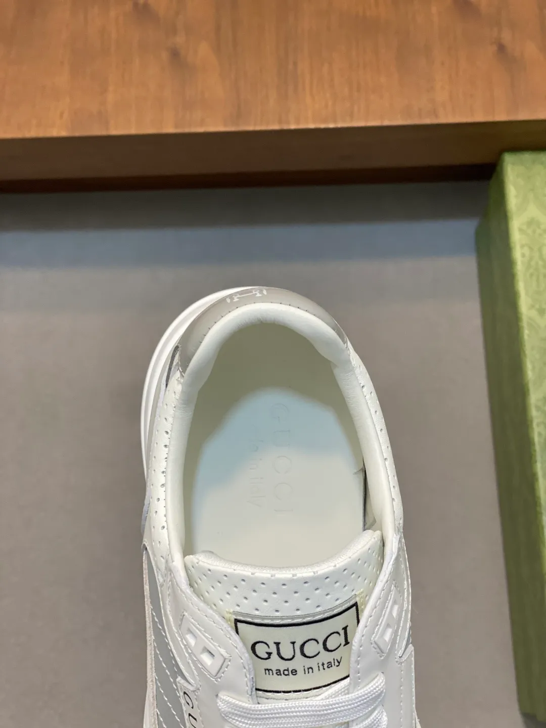 Factory price: 460💰[Gucci] Gucci - High-end quality original order - Upper: Nappa calfskin, pebbled calfskin, computer embroidered brand totem - Inner: water-dyed cowhide - Outsole: ultra-light T men's shoes 💰U·Rubber; two-color molded outsole - Super high quality control·Fine workmanship: highlighted (high-end·luxury·grade) -Size: 38-45